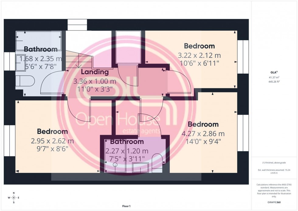 Floorplan for Marble Drive, Newhall, Swadlincote