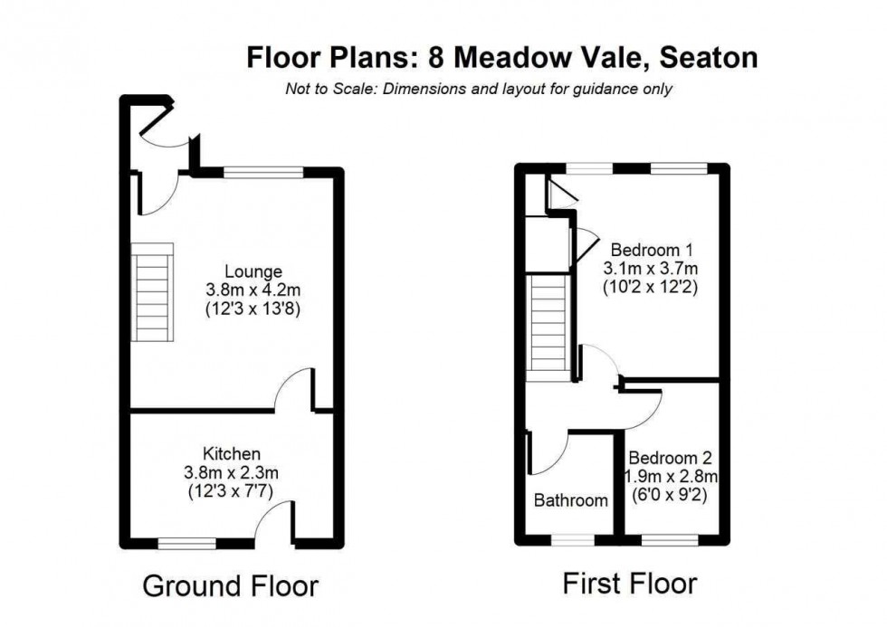 Floorplan for Meadow Vale,Seaton,Seaton