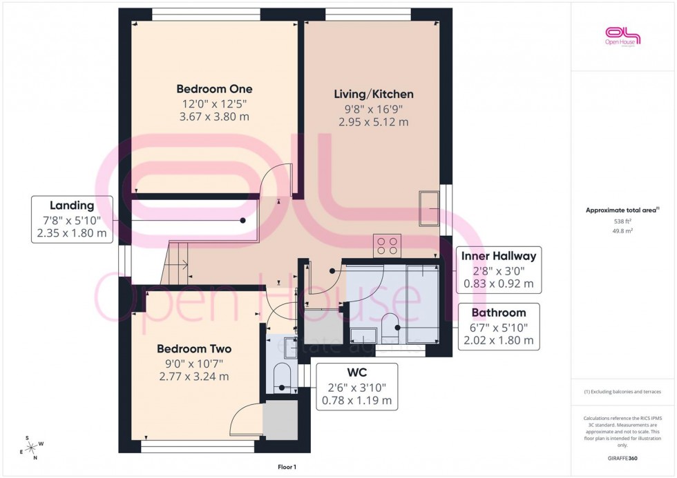 Floorplan for South Coast Road, Peacehaven
