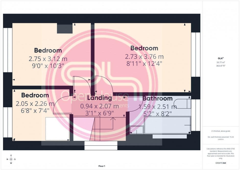Floorplan for Toulmin Drive, Swadlincote
