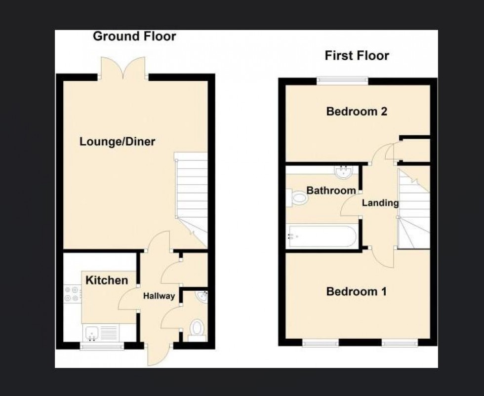 Floorplan for Sunset Road, London