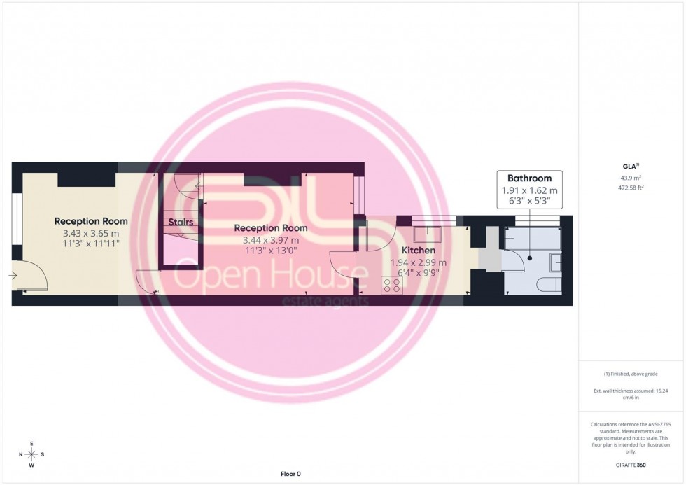 Floorplan for Vaughan Street, Coalville