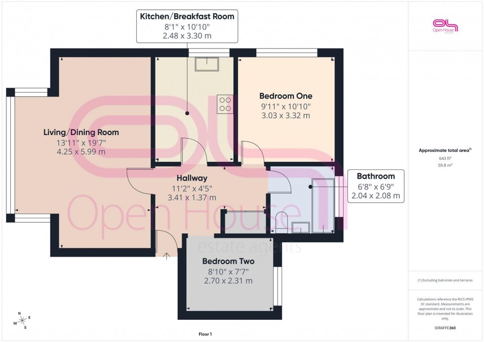 Floorplan for South Coast Road, Peacehaven