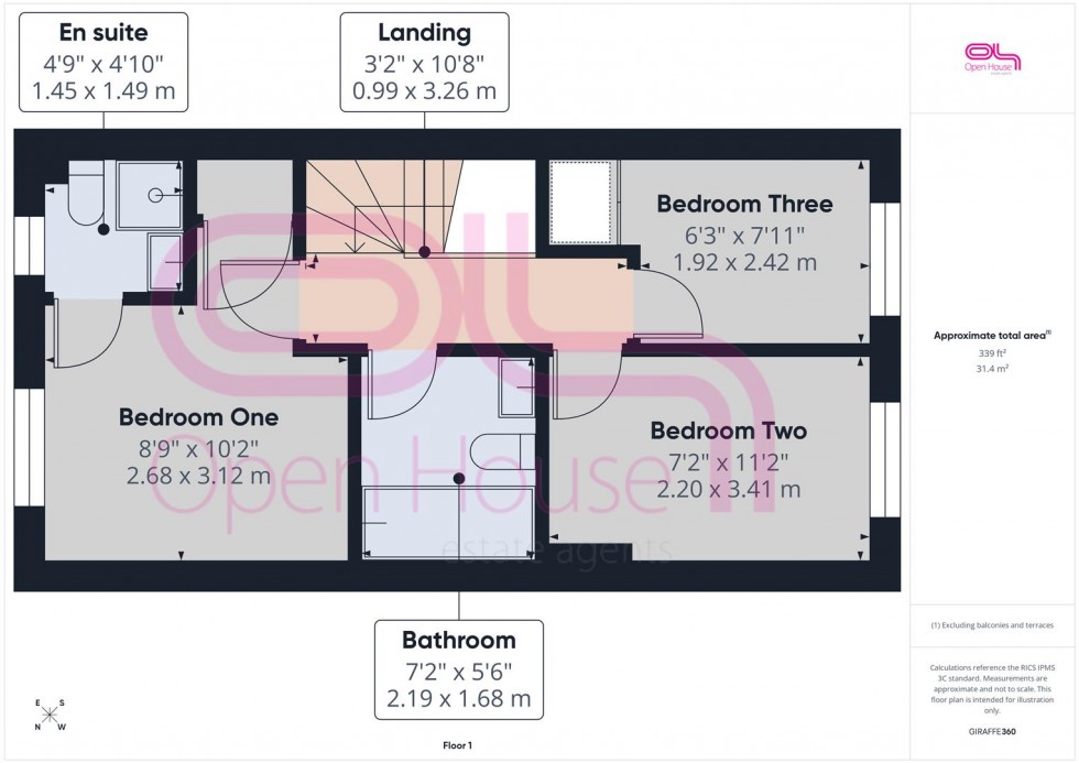 Floorplan for Montreal Close, Peacehaven