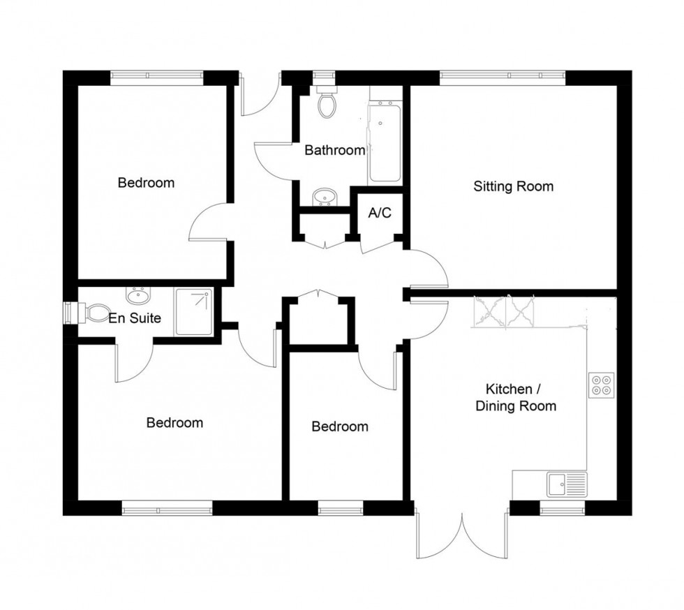 Floorplan for Parkers Field Close, Woolpit, Bury St Edmunds, IP30
