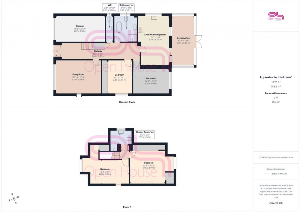 Floorplan for Slindon Avenue, Peacehaven