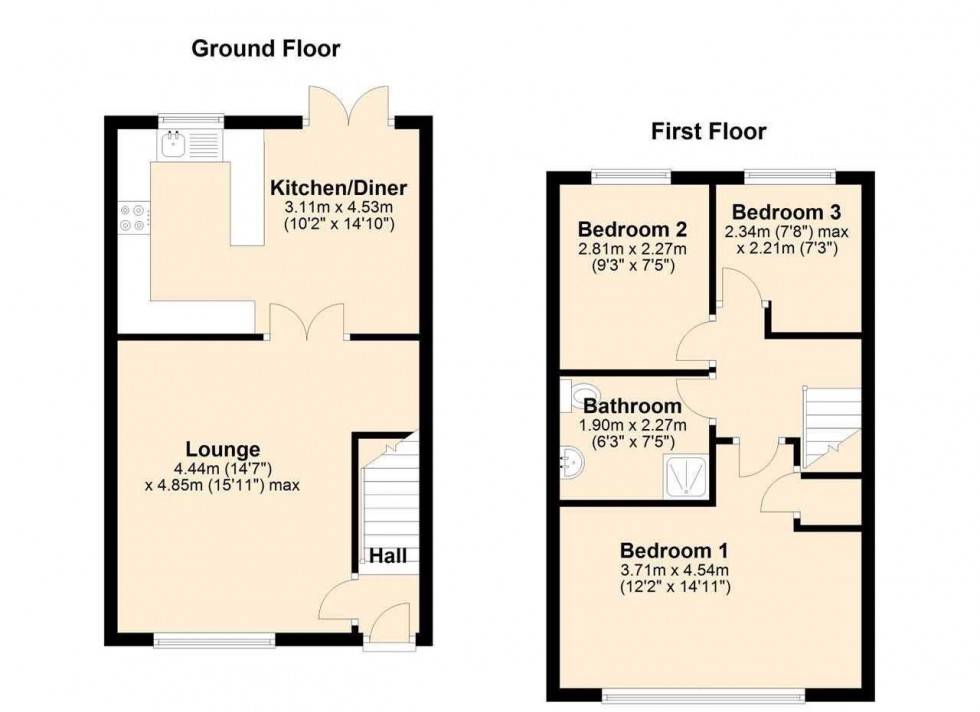 Floorplan for Lindsey Close,,Portishead