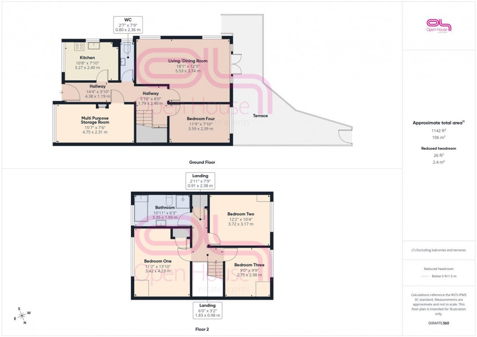 Floorplan for Rowe Avenue, Peacehaven