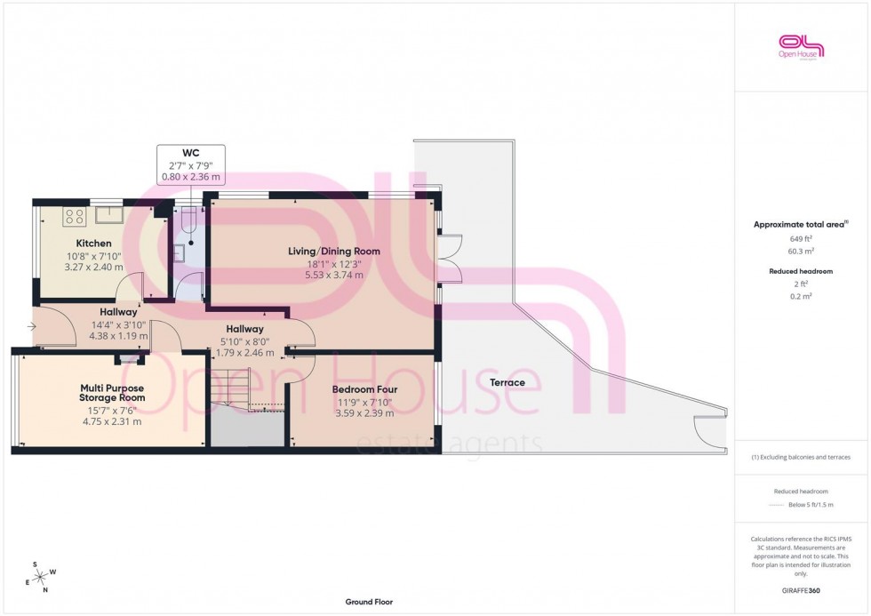 Floorplan for Rowe Avenue, Peacehaven