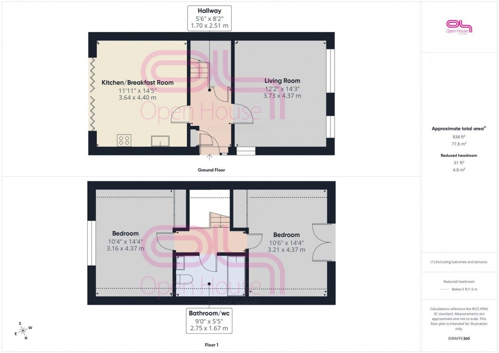 Floorplan for Slindon Avenue, Peacehaven