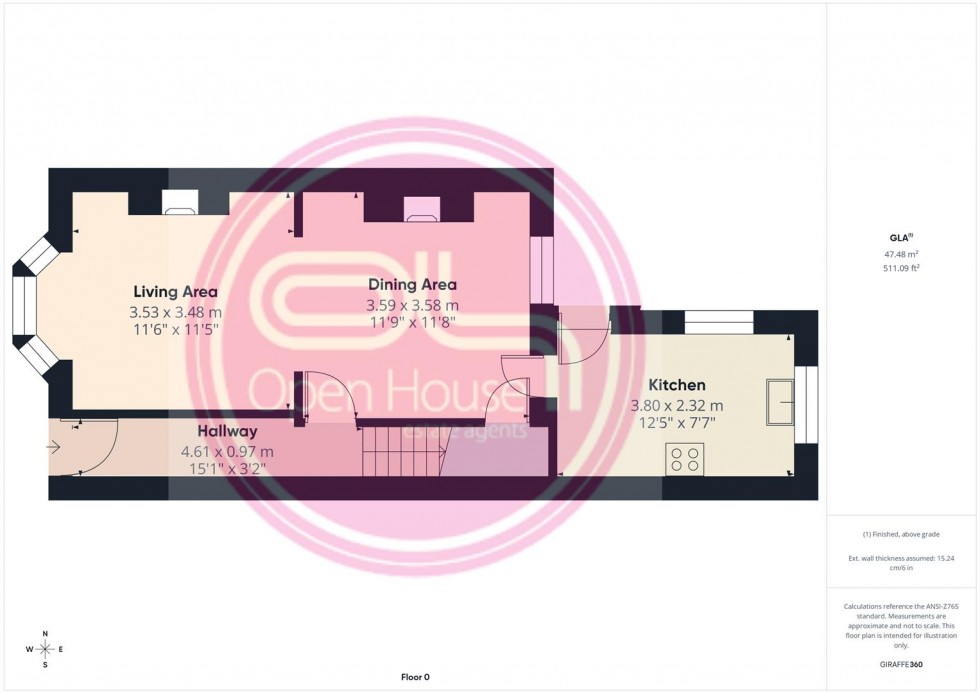 Floorplan for High Bank Road, Burton-On-Trent