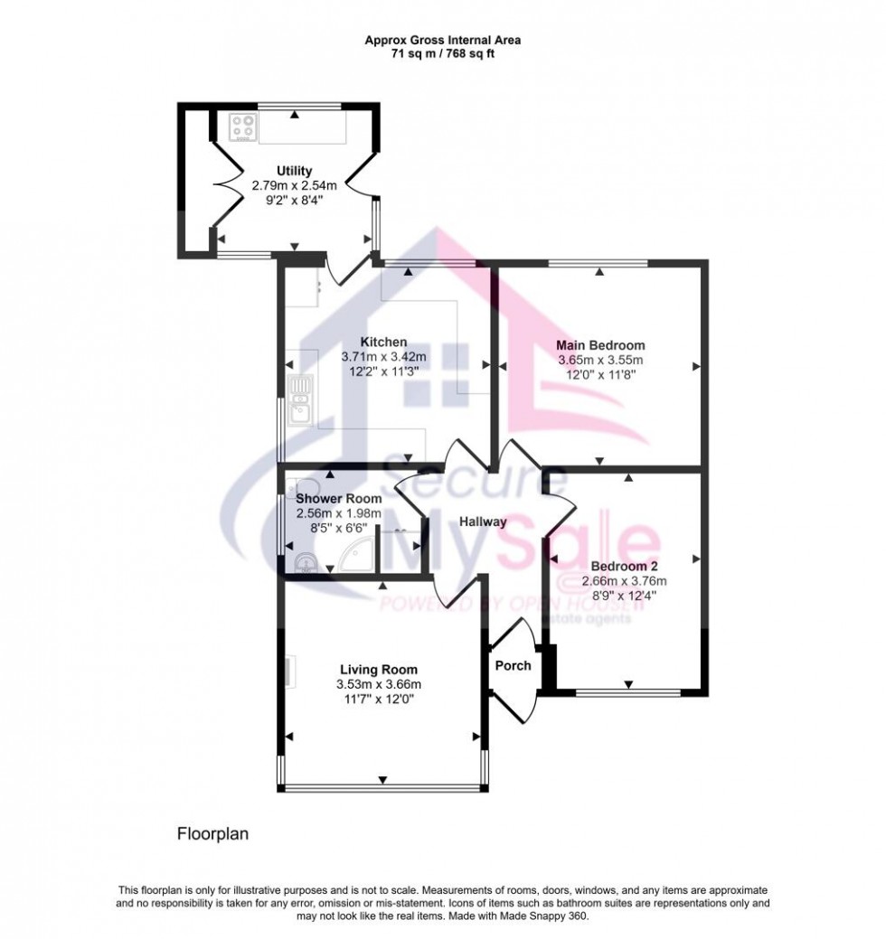 Floorplan for Teesdale Road, Grantham