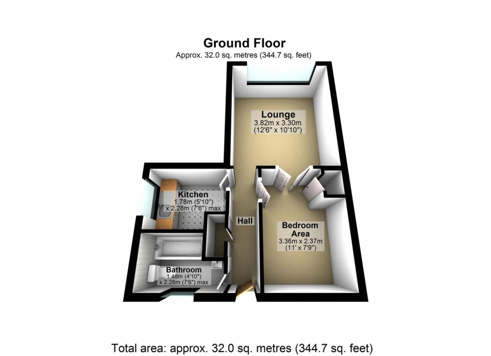 Floorplan for Hampden Court, Worthing