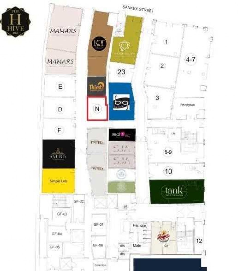 Floorplan for Unit E, The Hive, 27-31 Sankey Street, Warrington WA1 1XG