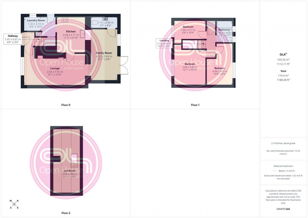 Floorplan for Manor Crescent, Stanton