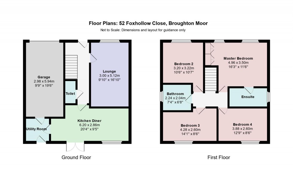 Floorplan for Foxhollow Close, Broughton Moor, Maryport
