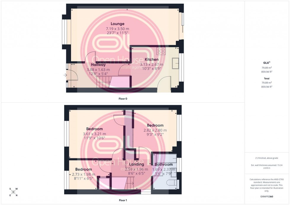 Floorplan for St. Johns Drive, Newhall, Swadlincote
