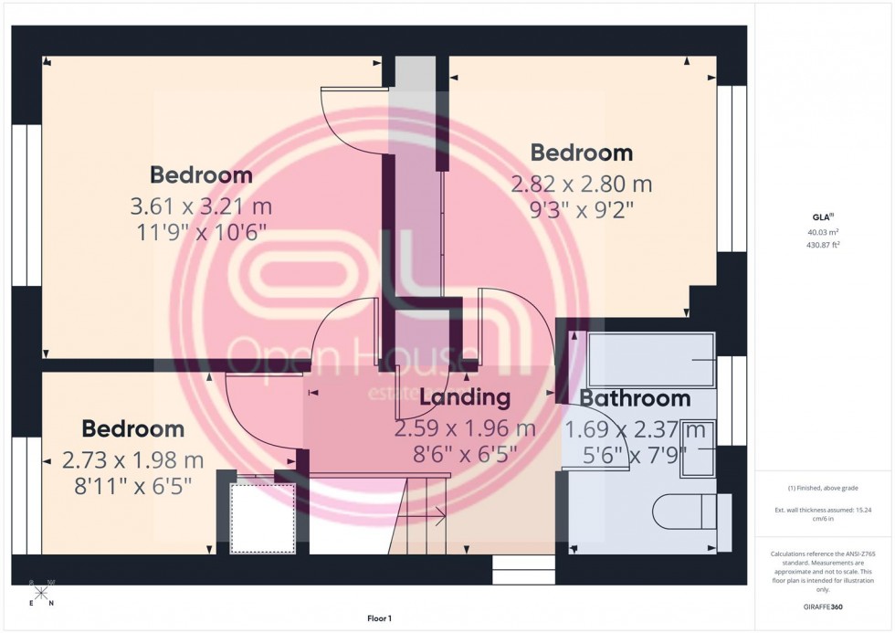 Floorplan for St. Johns Drive, Newhall, Swadlincote