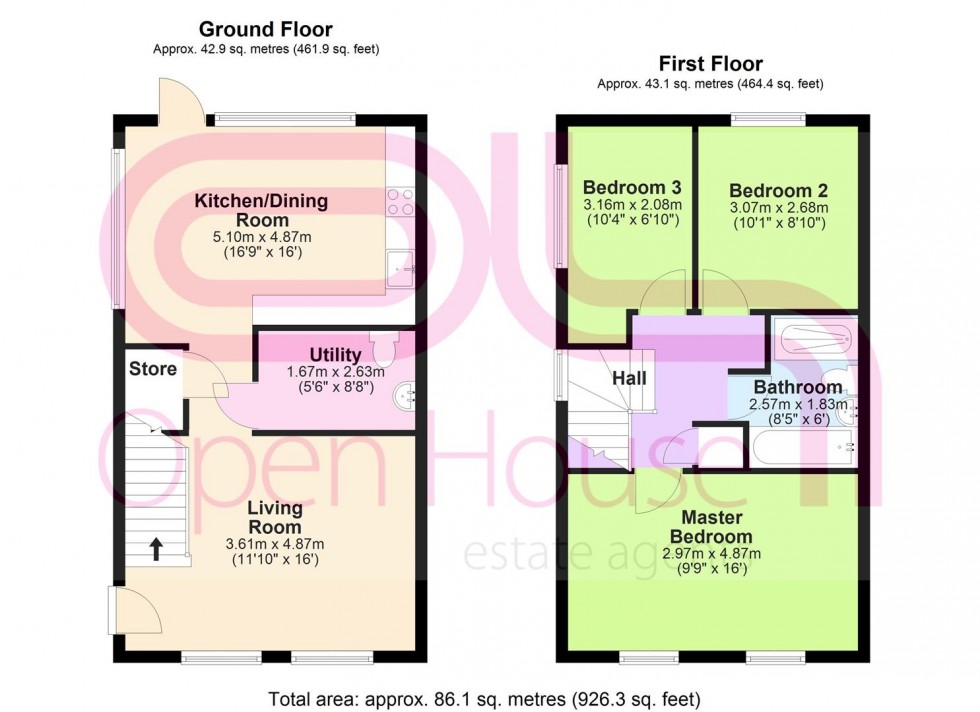 Floorplan for Fenton Way, Bolton