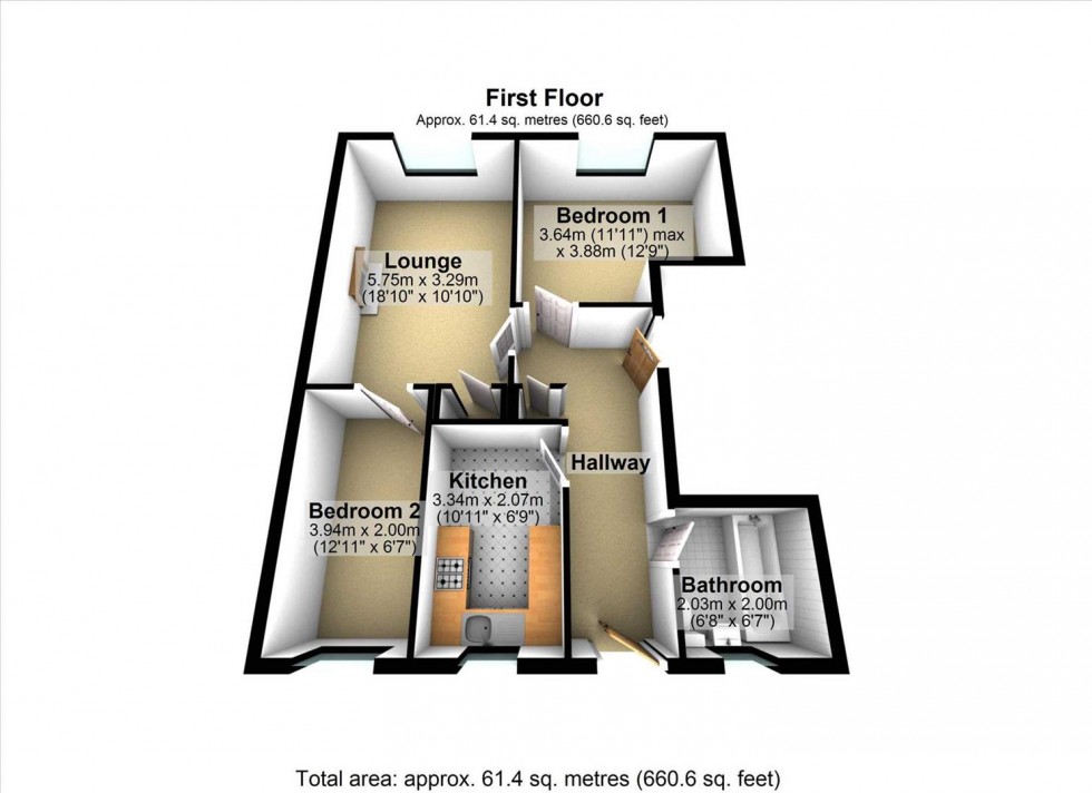 Floorplan for Strand Parade, The Boulevard, Worthing