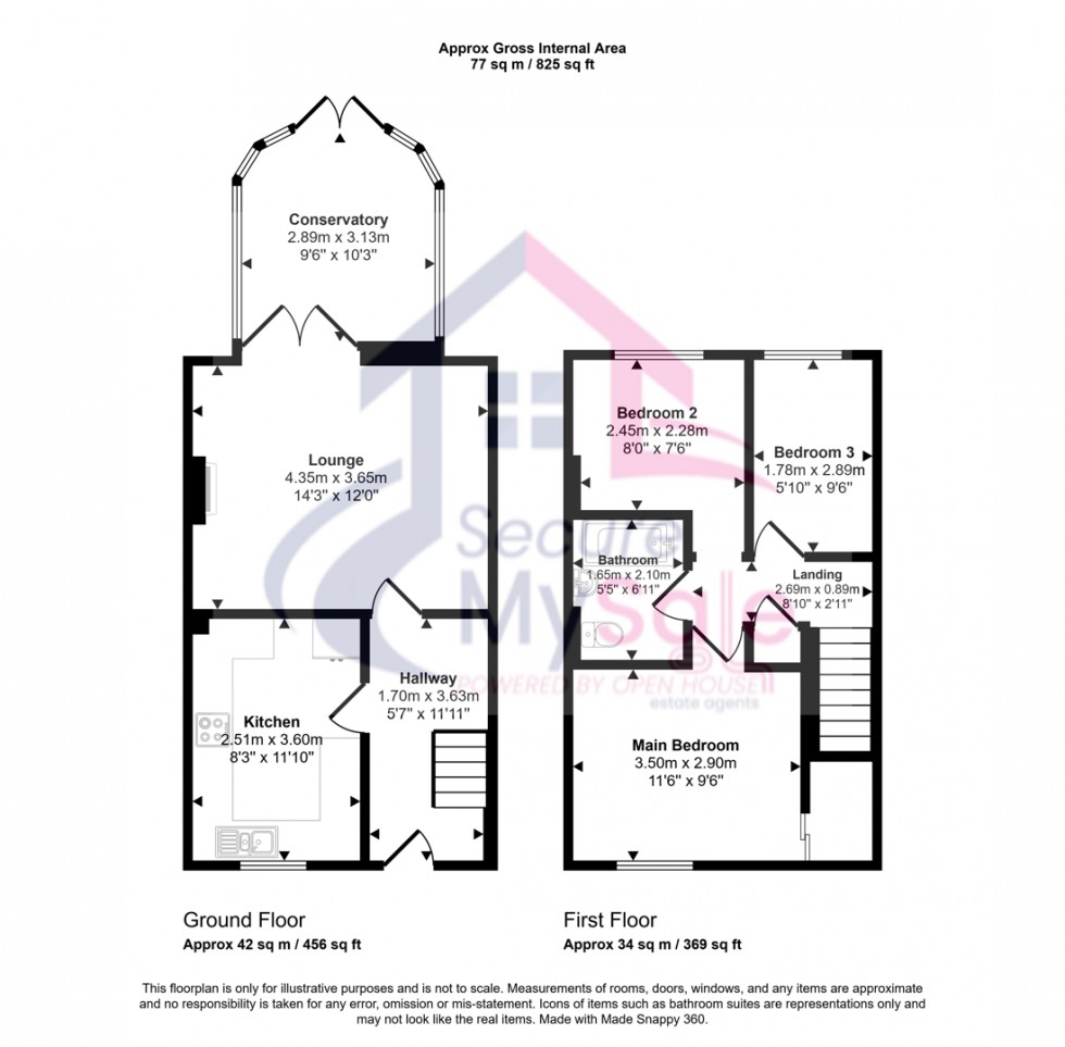 Floorplan for Second Avenue, Grantham