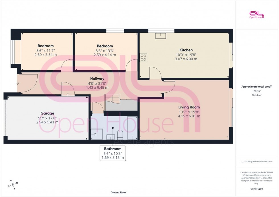 Floorplan for Bee Road, Peacehaven