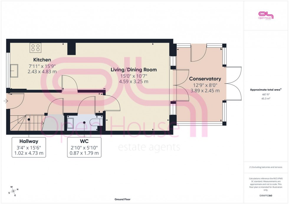 Floorplan for Friars Close, Peacehaven