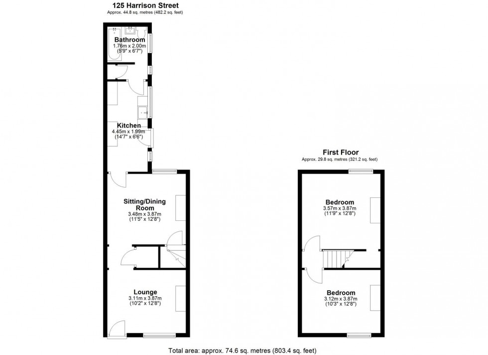Floorplan for Harrison Street, Walsall
