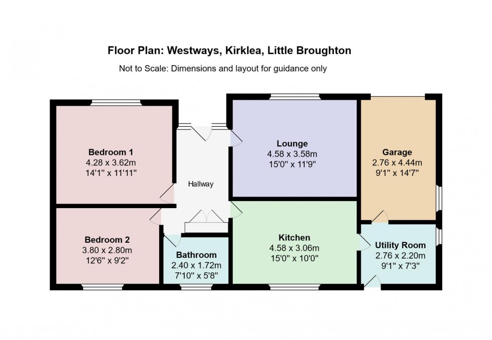 Floorplan for Kirklea, Little Broughton, Cockermouth
