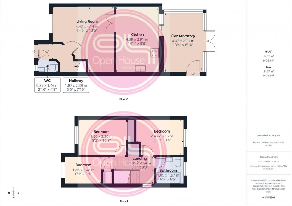 Floorplan for Moncreiff Drive, Stretton, Burton-On-Trent