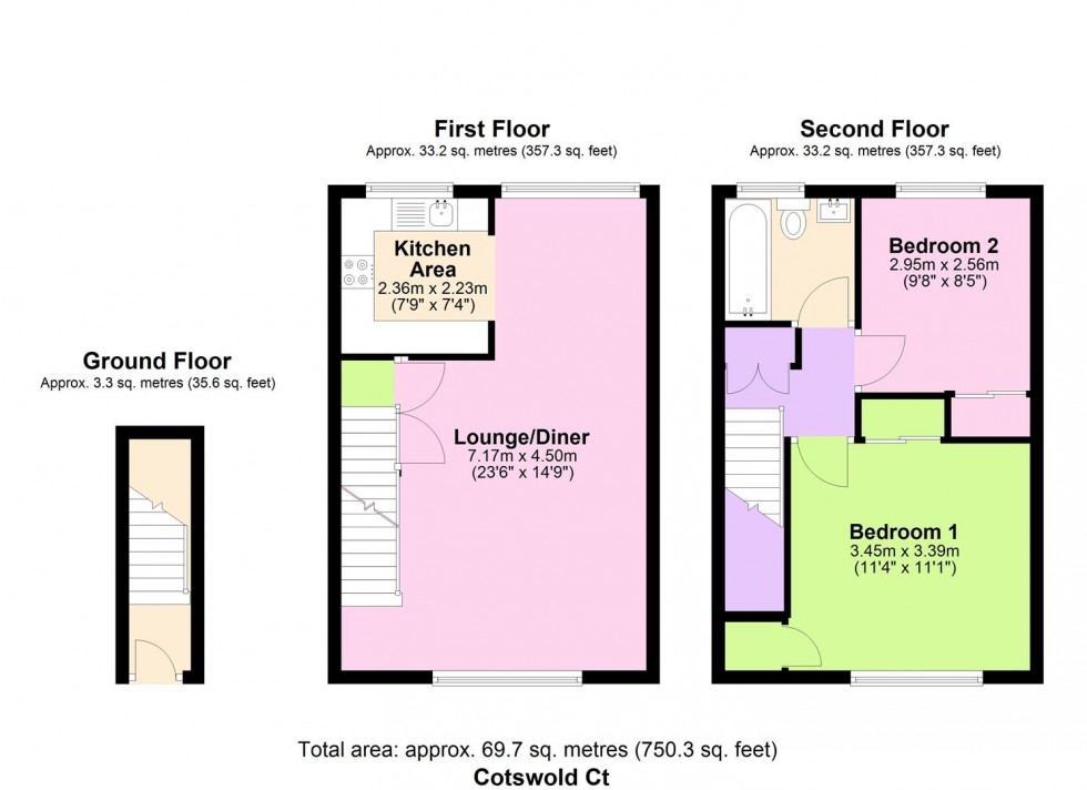 Floorplan for Cotswold Court,,Horsham