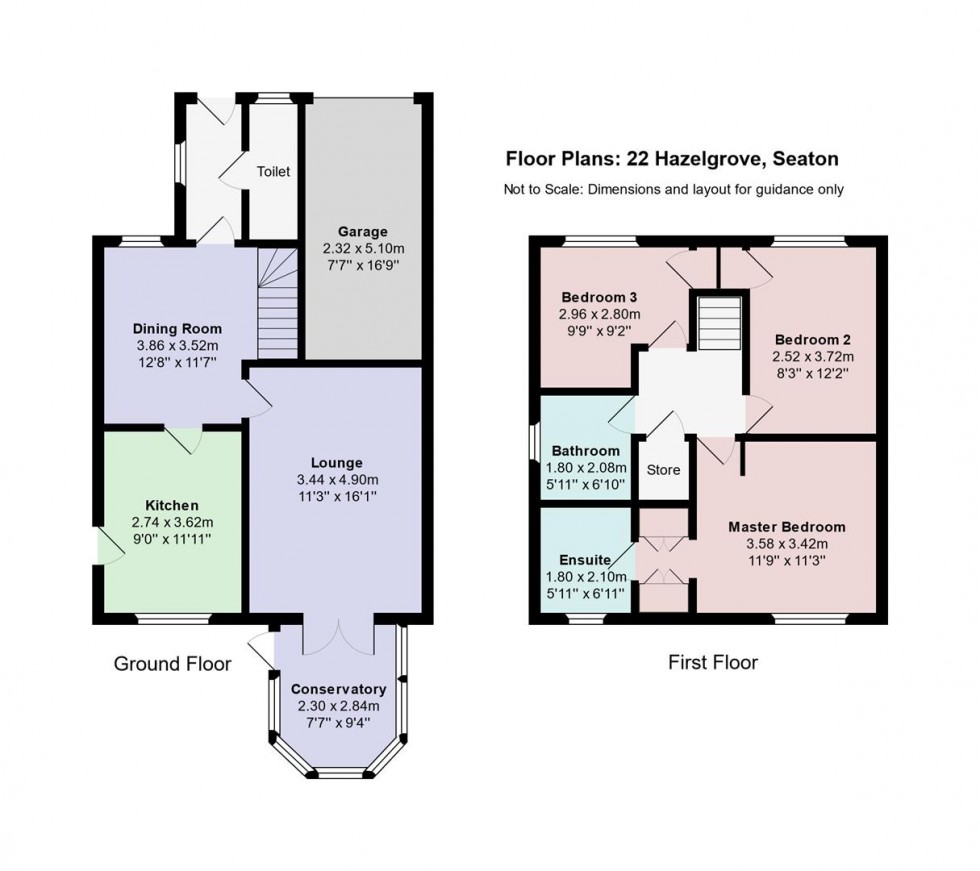Floorplan for Hazelgrove, Seaton, Workington