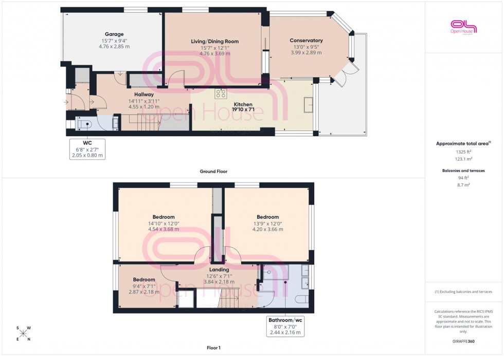 Floorplan for Piddinghoe Avenue, Peacehaven