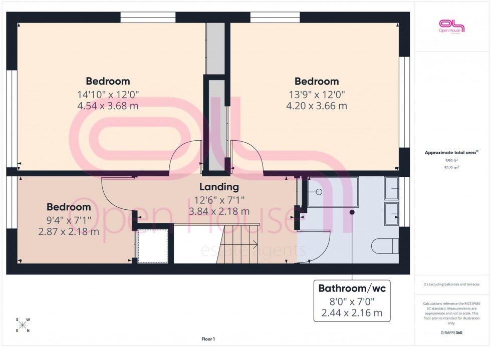 Floorplan for Piddinghoe Avenue, Peacehaven