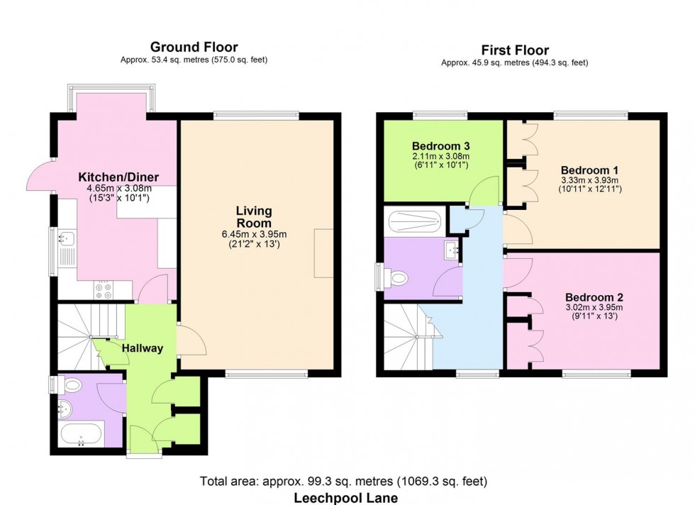 Floorplan for Leechpool Lane, Horsham