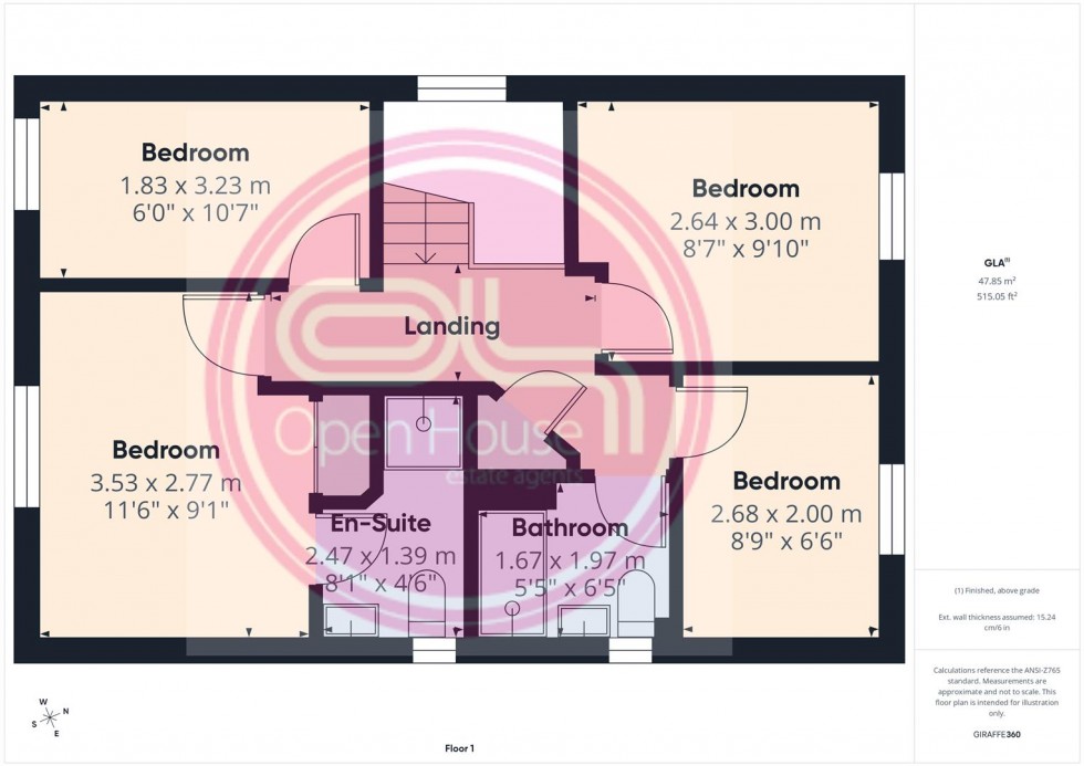 Floorplan for Grindley Way, Woodville, Swadlincote