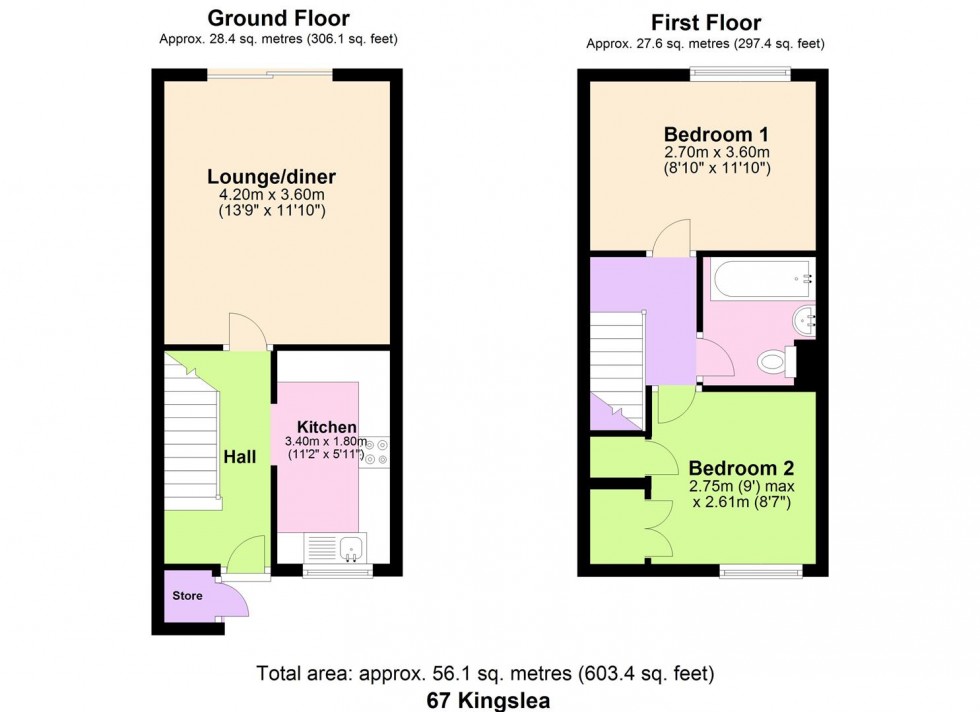 Floorplan for Kingslea, Horsham