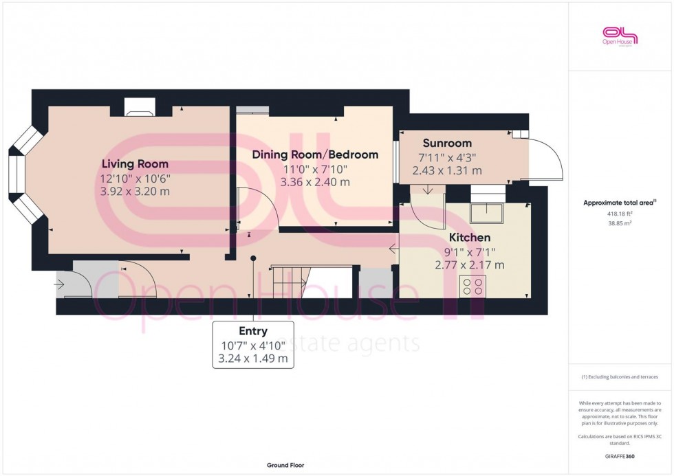 Floorplan for Lewes Road, Newhaven