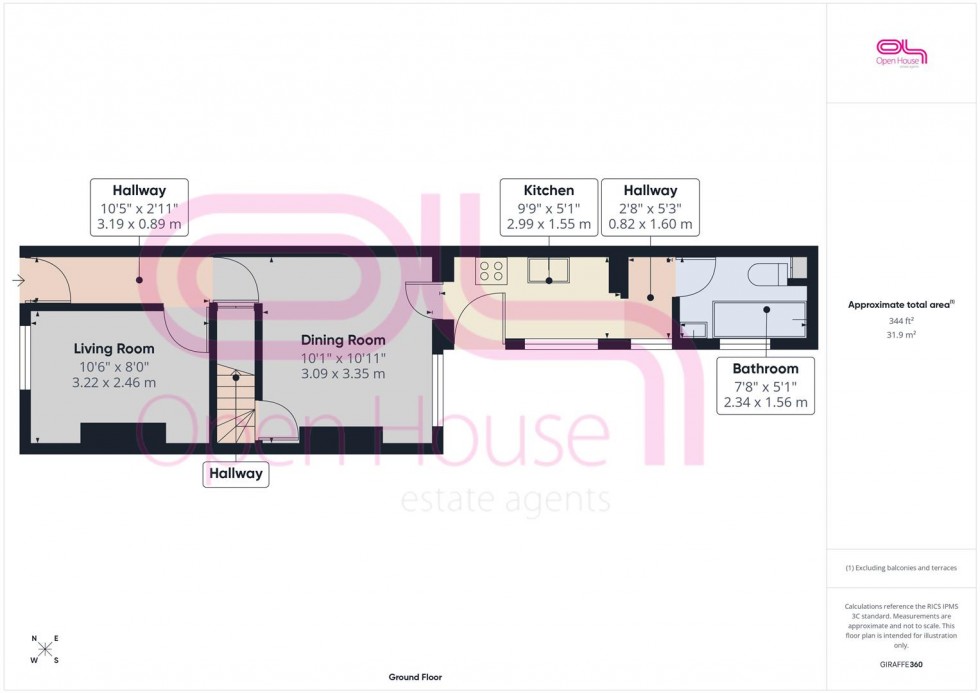 Floorplan for Lawes Avenue, Newhaven