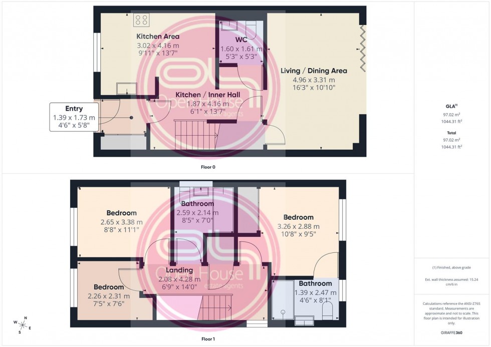 Floorplan for Amber Place, Newhall, Swadlincote