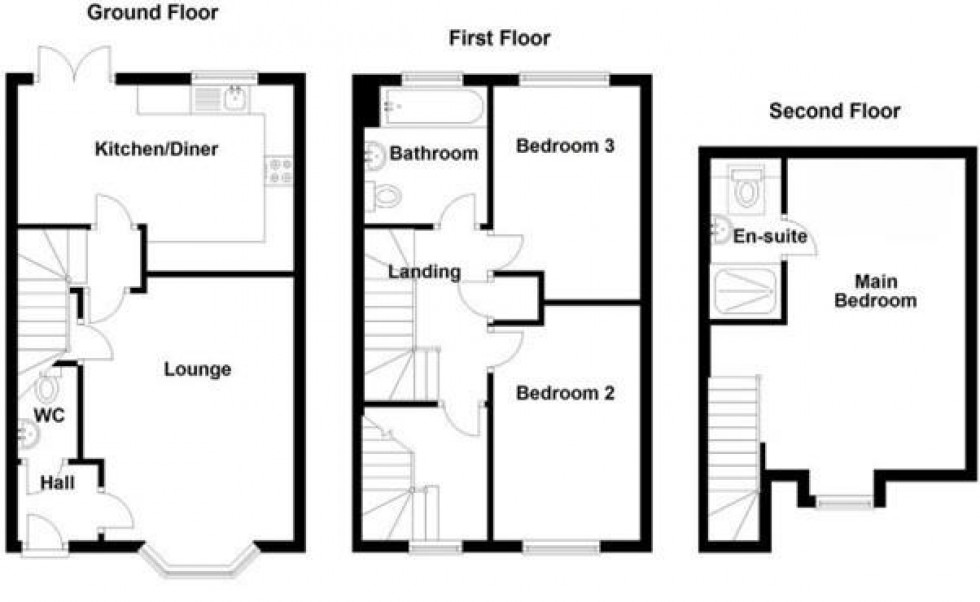 Floorplan for Rowthorn Street, Drakelow, Burton-On-Trent