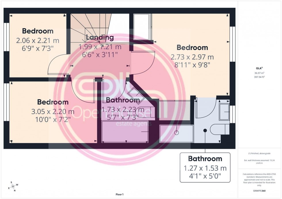 Floorplan for Cascade Close, Burton-On-Trent