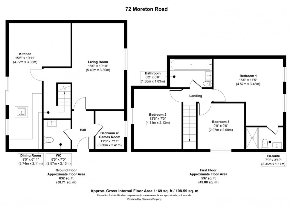 Floorplan for Moreton Road, Ongar, Essex, CM5