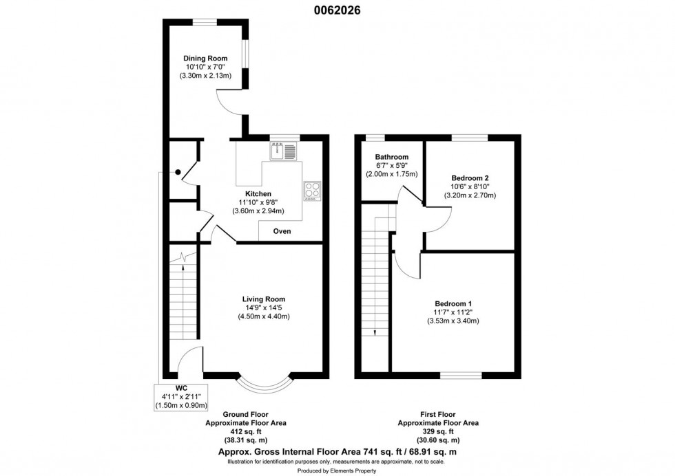 Floorplan for Dorset Crescent, Billingham