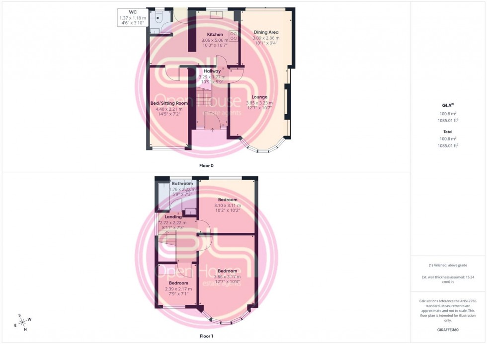 Floorplan for Faversham Road, Burton-On-Trent