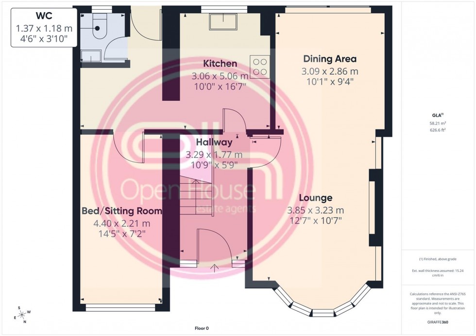 Floorplan for Faversham Road, Burton-On-Trent