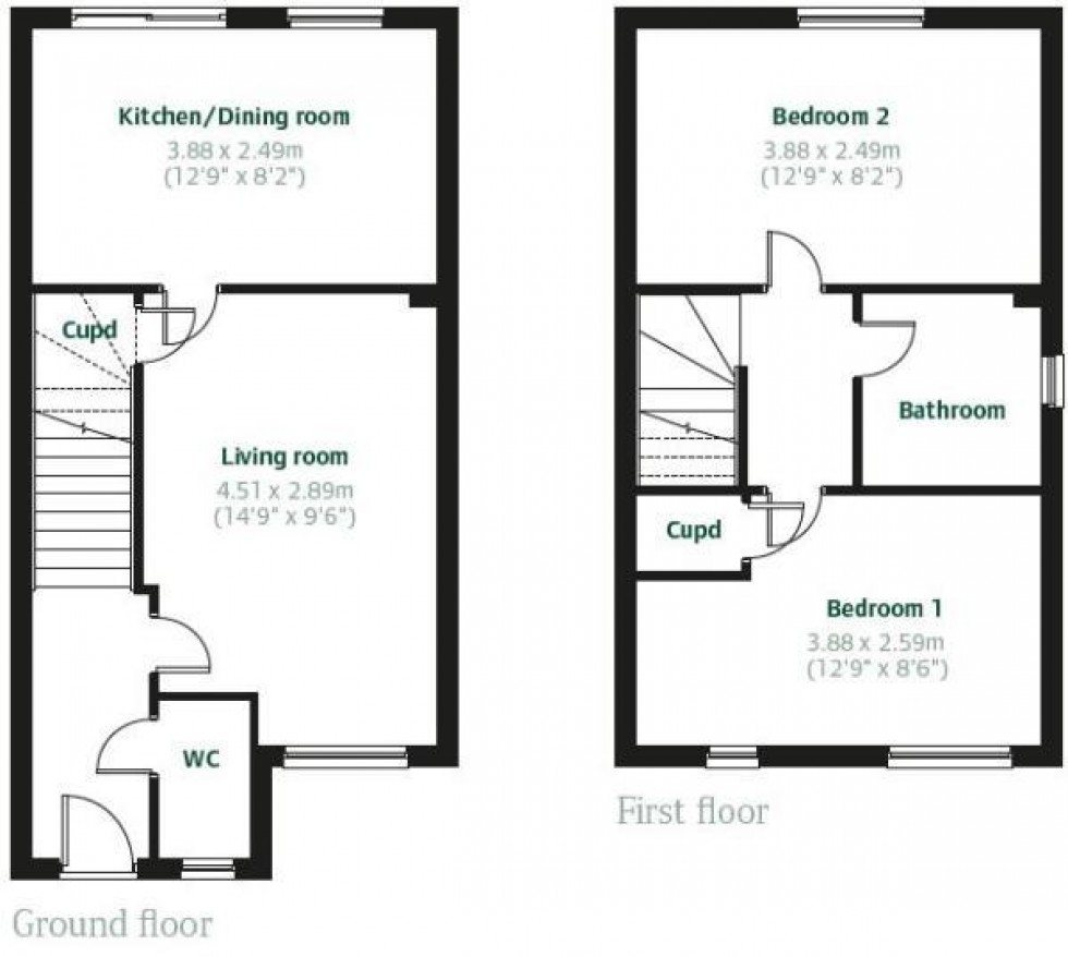 Floorplan for Warmwell Drive, Wolverhampton