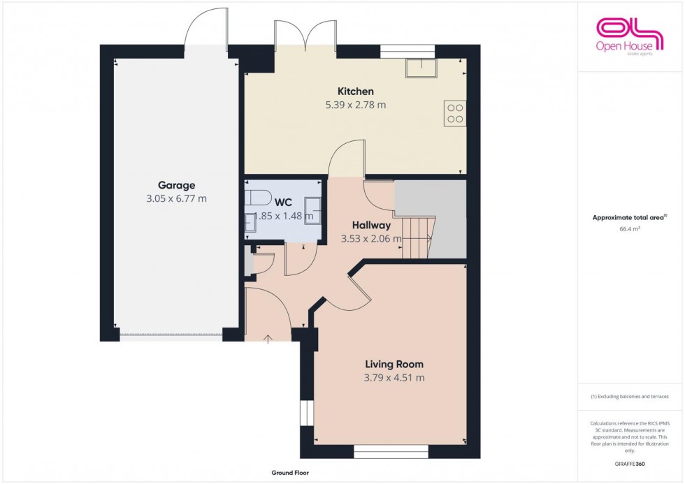 Floorplan for Upnor Way, Stafford