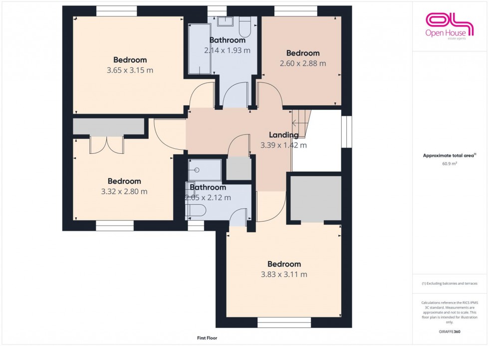 Floorplan for Upnor Way, Stafford