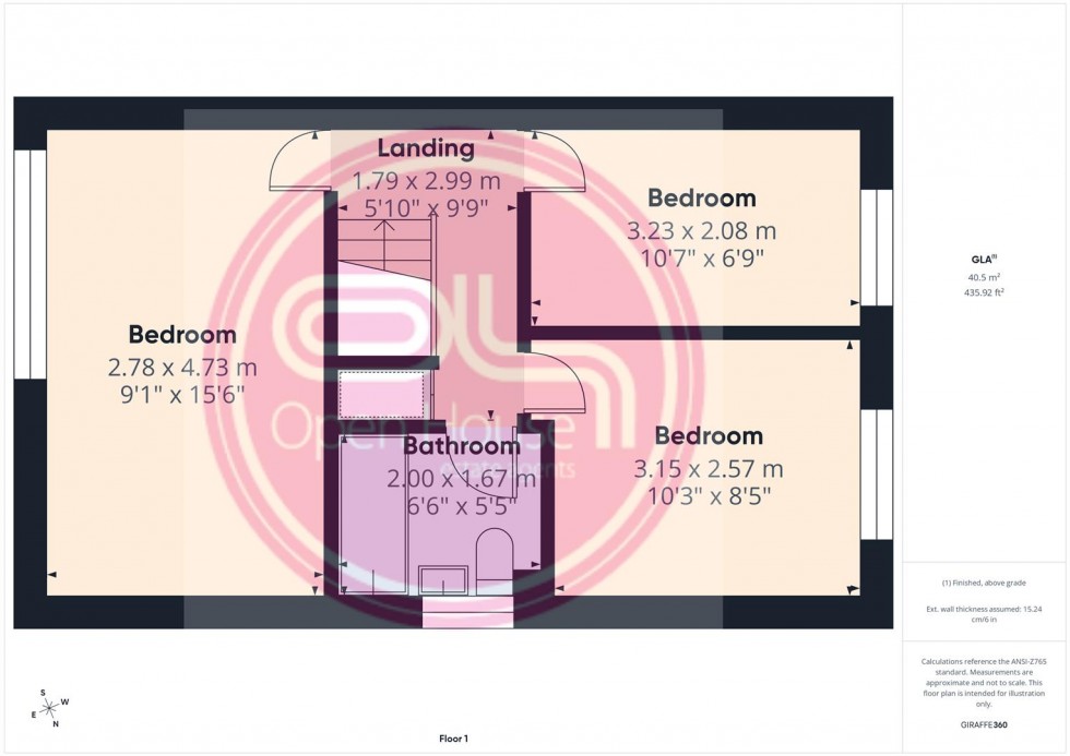 Floorplan for Hawthorn Crescent, Burton-On-Trent